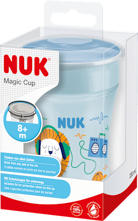 Trinklernbecher Evolution Magic Cup blau, ab 8. Monat, 230 ml NUK