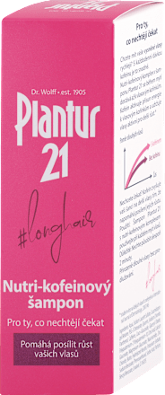 Nutri-kofeínový šampón na vlasy longhair Plantur 21
