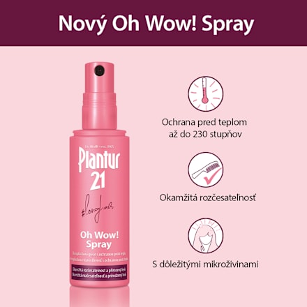 Bezoplachový sprej s ochranou proti teplu longhair Oh Wow! Plantur 21