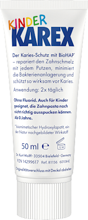 Zahnpasta Kinder, 0-6 Jahren fluoridfrei KAREX