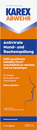 Mund- und Rachenspülung antiviral, fluoridfrei ab 6 Jahren KAREX