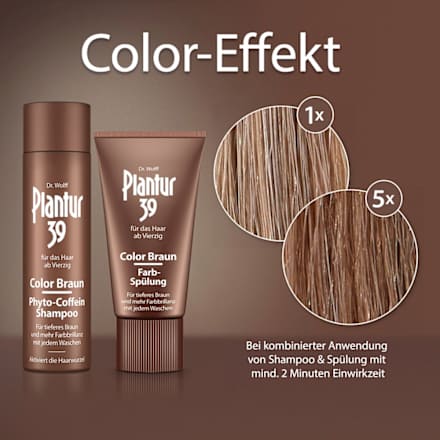 Shampoo Phyto-Coffein Color Braun Plantur 39