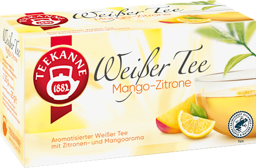 Weißer Tee Mango-Zitrone (20 Beutel) Teekanne