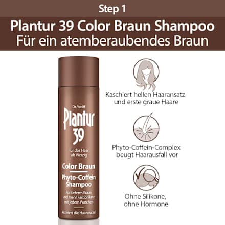 Shampoo Phyto-Coffein Color Braun Plantur 39