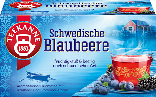 Früchtetee Schwedische Blaubeere (20 Beutel) Teekanne