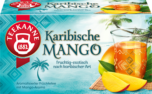Früchtetee Karibische Mango (20 Beutel) Teekanne
