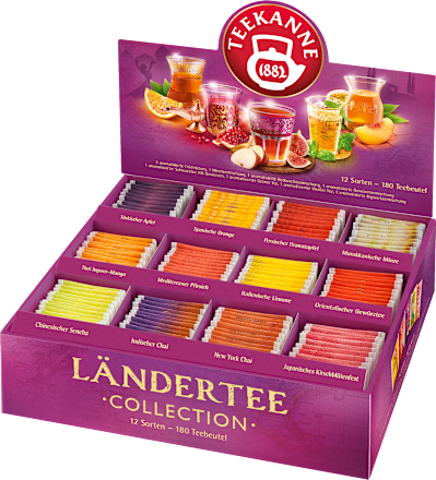 Ländertee Collection Box, 12 verschiedene Teesorten (180 St.) Teekanne
