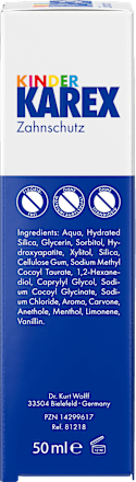 Zahnpasta Kinder, 0-6 Jahren fluoridfrei KAREX