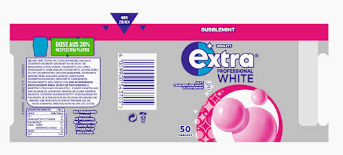 Kaugummi Extra Professional White, Bubblemint, zuckerfrei EXTRA