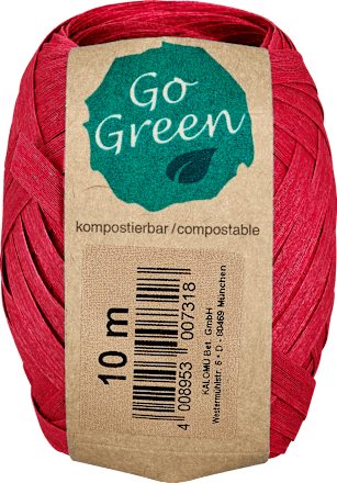 Geschenkband kompostierbar rot Go Green