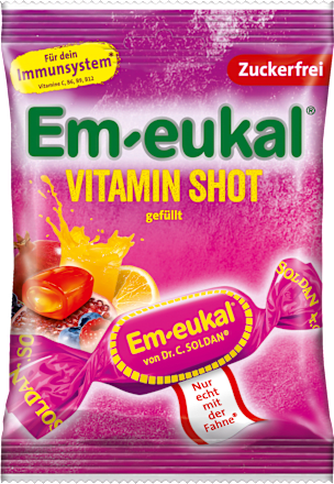 Bonbon, Vitamin Shot, gefüllt, zuckerfrei Em-eukal