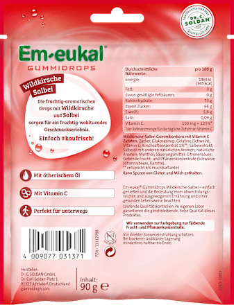 Gummidrops, Wildkirsche-Salbei Em-eukal