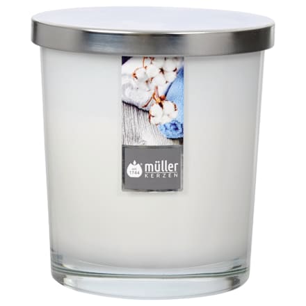 Lumânare parfumată în pahar cu aromă soft cotton Müller