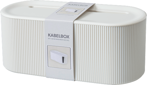 Kabelbox für Mehrfachsteckdose, geriffelt/hellgrau (31x13,5x12,5cm) keine Marke