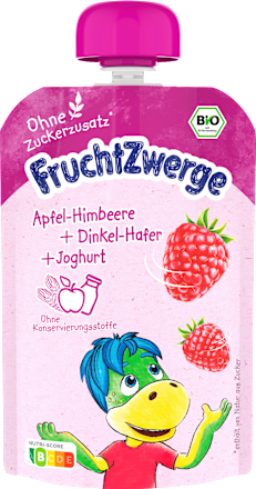 Quetschie Apfel-Himbeere Dinkel,Hafer+Joghurt ab 1 Jahr FruchtZwerge