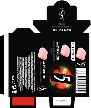 Kaugummi Wassermelone, zuckerfrei GUM