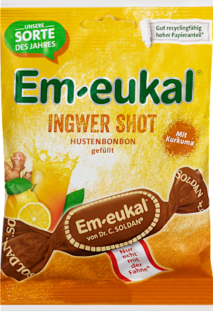 Hustenbonbons Ingwer Shot Em-eukal