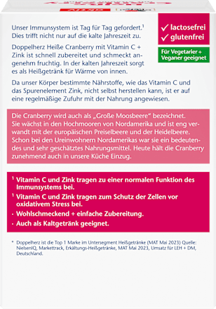 aktiv Heiße Cranberry mit Vitamin C + Zink Pulver Doppelherz