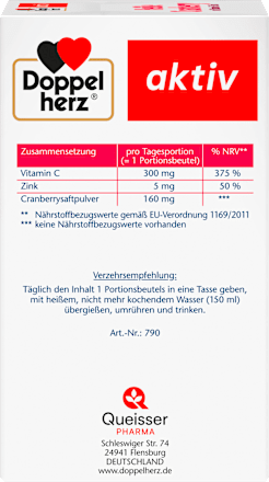 aktiv Heiße Cranberry mit Vitamin C + Zink Pulver Doppelherz