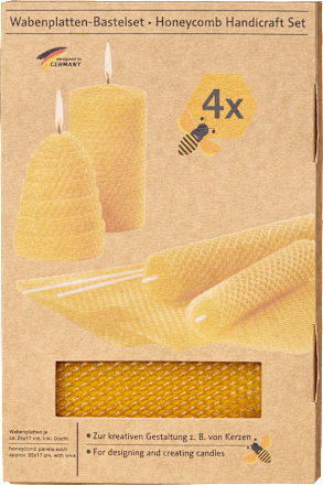 Wabenplatte 250/170, 25 % Bienenwachs, 5tlg Dekorieren & Einrichten