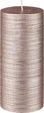 Kerze 150/70, Struktur, metallic roségold Dekorieren & Einrichten