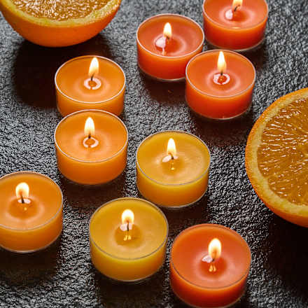 Duftteelichter Orange, 18tlg keine Marke