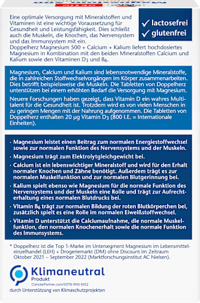 Magnesium 500 + Calcium + Kalium Doppelherz