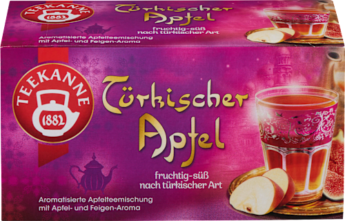 Früchtetee Türkischer Apfel (20 Beutel) Teekanne