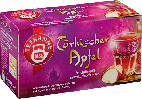 Früchtetee Türkischer Apfel (20 Beutel) Teekanne