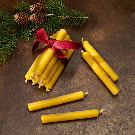 Baumkerzen 12,8/96 aus 100 % Bienenwachs Dekorieren & Einrichten