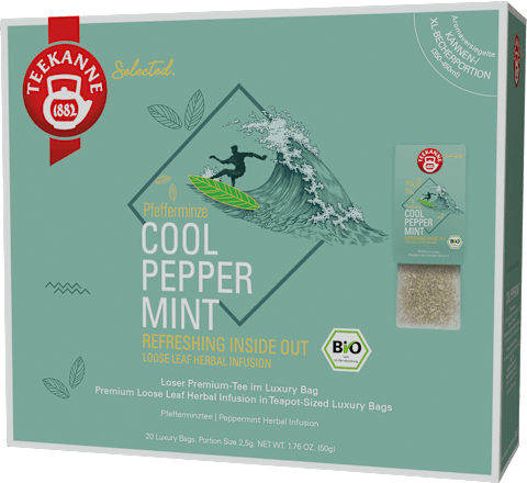 Kräutertee Pfefferminz Cool Peper Mint Teekanne