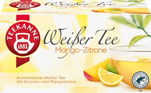 Weißer Tee Mango-Zitrone (20 Beutel) Teekanne