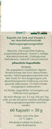 pure Zink + C Kapseln Doppelherz