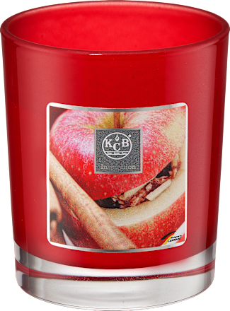 Duftkerze im Glas, Bratapfel, rot Dekorieren & Einrichten