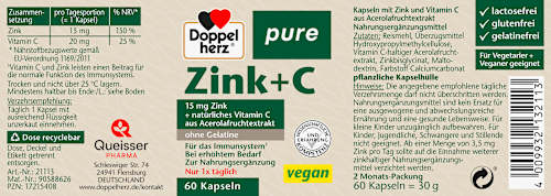 pure Zink + C Kapseln Doppelherz