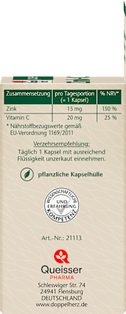 pure Zink + C Kapseln Doppelherz