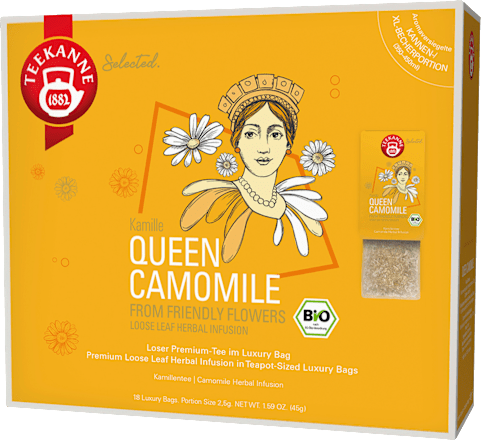 Kräutertee Kamille Qeen Camomile Teekanne