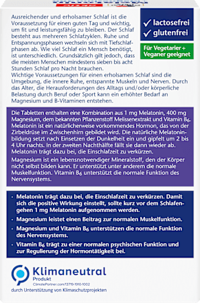 Melatonin aktiv + Magnesium 400 Doppelherz