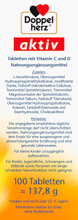 Vitamin C + Vitamin D Depot Tabletten 100St Doppelherz
