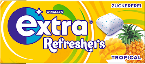 Kaugummi, Refreshers Tropical, zuckerfrei EXTRA