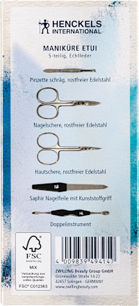 Maniküre-Etui Schwarz 5tlg. Henckels International
