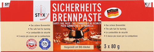 Sicherheits-Brennpaste Nachfüllpack (3x80 g) Styx