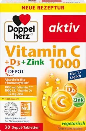 Vitamin C + D3 + Zink 1000 Doppelherz