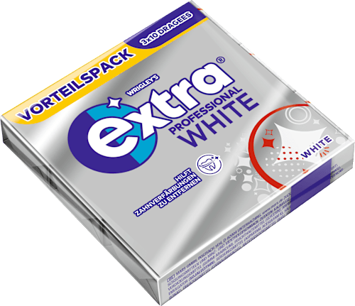 Kaugummi, Extra Professional White, zuckerfrei, 3er Pack EXTRA