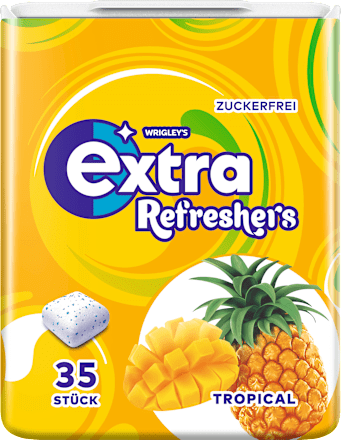 Kaugummi, Refreshers Tropical, zuckerfrei EXTRA