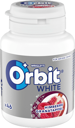 Kaugummi White Himbeere Granatapfel Bottle Orbit