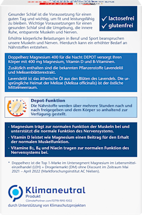 aktiv Magnesium 400 Tabletten für die Nacht Doppelherz