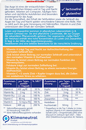 aktiv Augen Extra Tag + Nacht Kapseln Doppelherz