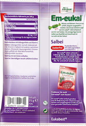 Bonbon, Salbei, zuckerfrei Em-eukal