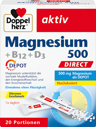 Aktiv Magnesium 500 direkt Sticks Doppelherz